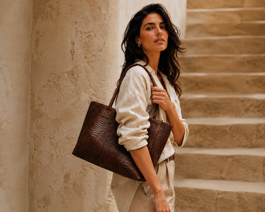 Sac à main LOLITA –coloris marron- cuir italien 🇮🇹